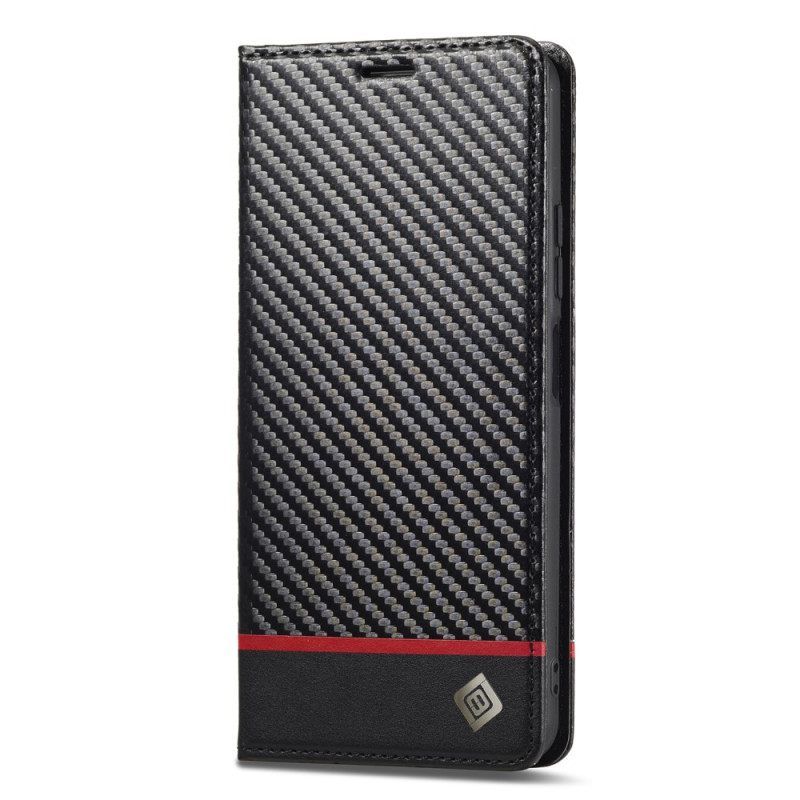 θηκη κινητου Xiaomi Redmi Note 12 5G Θήκη Flip Carbon Fiber Lc.imeeke